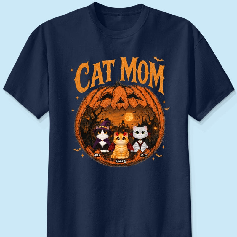 Trending Pumpkin Cats - Personalized Shirt - Halloween Gift For Cat Lovers