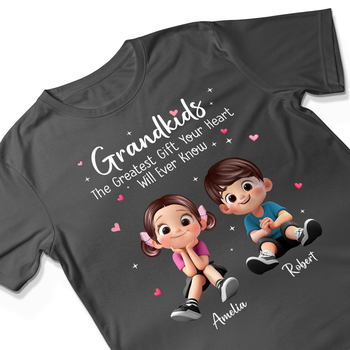 The Greatest Gift You Ever Know Cute Cartoon Kids - Personalized Shirt - Gift For Grandma