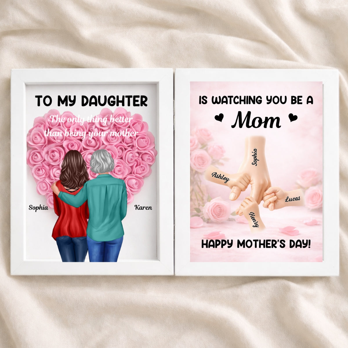 The Only Thing Better Than Being Your Mother - Personalized Flower Shadow Box - Gift For Daughter, Mom