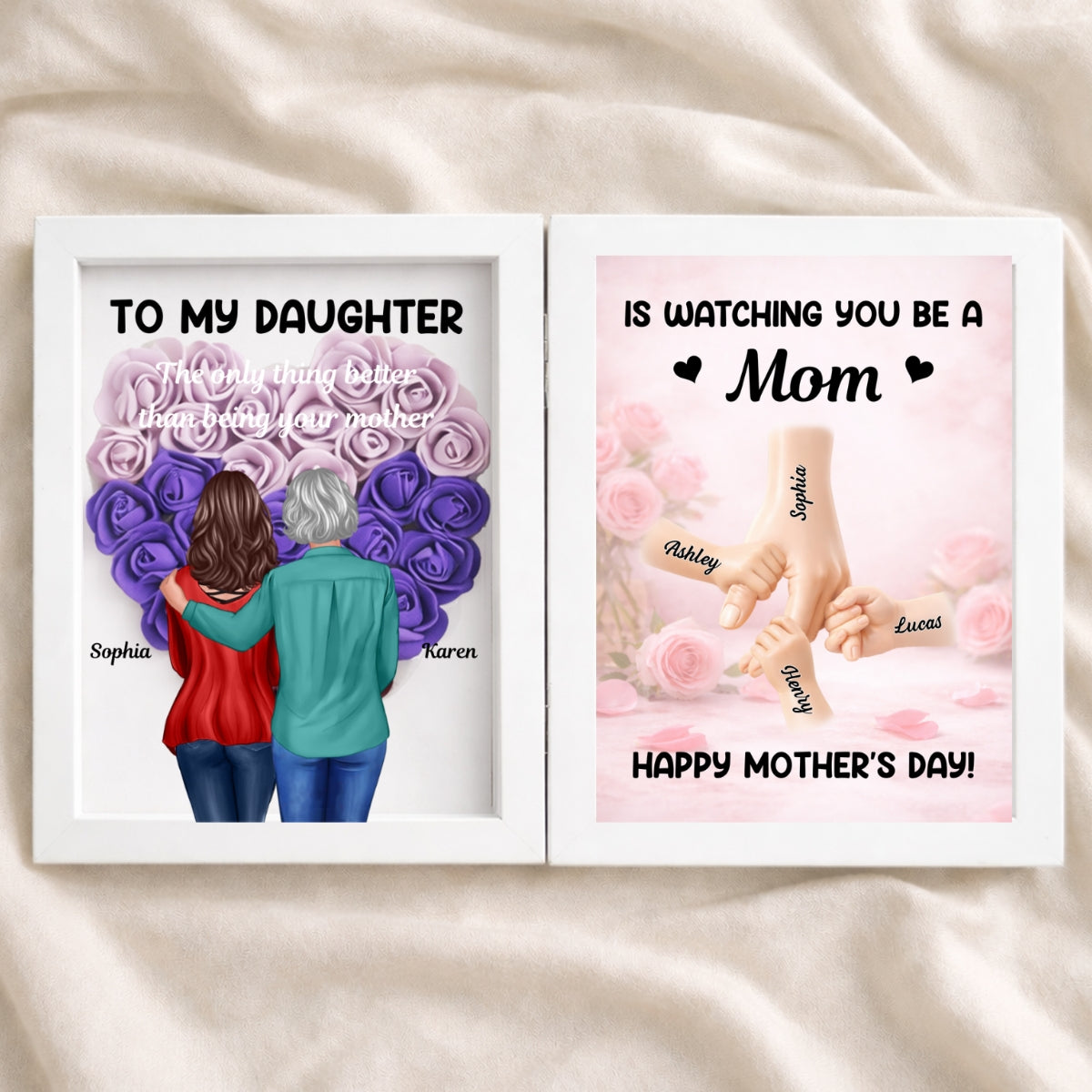 The Only Thing Better Than Being Your Mother - Personalized Flower Shadow Box - Gift For Daughter, Mom