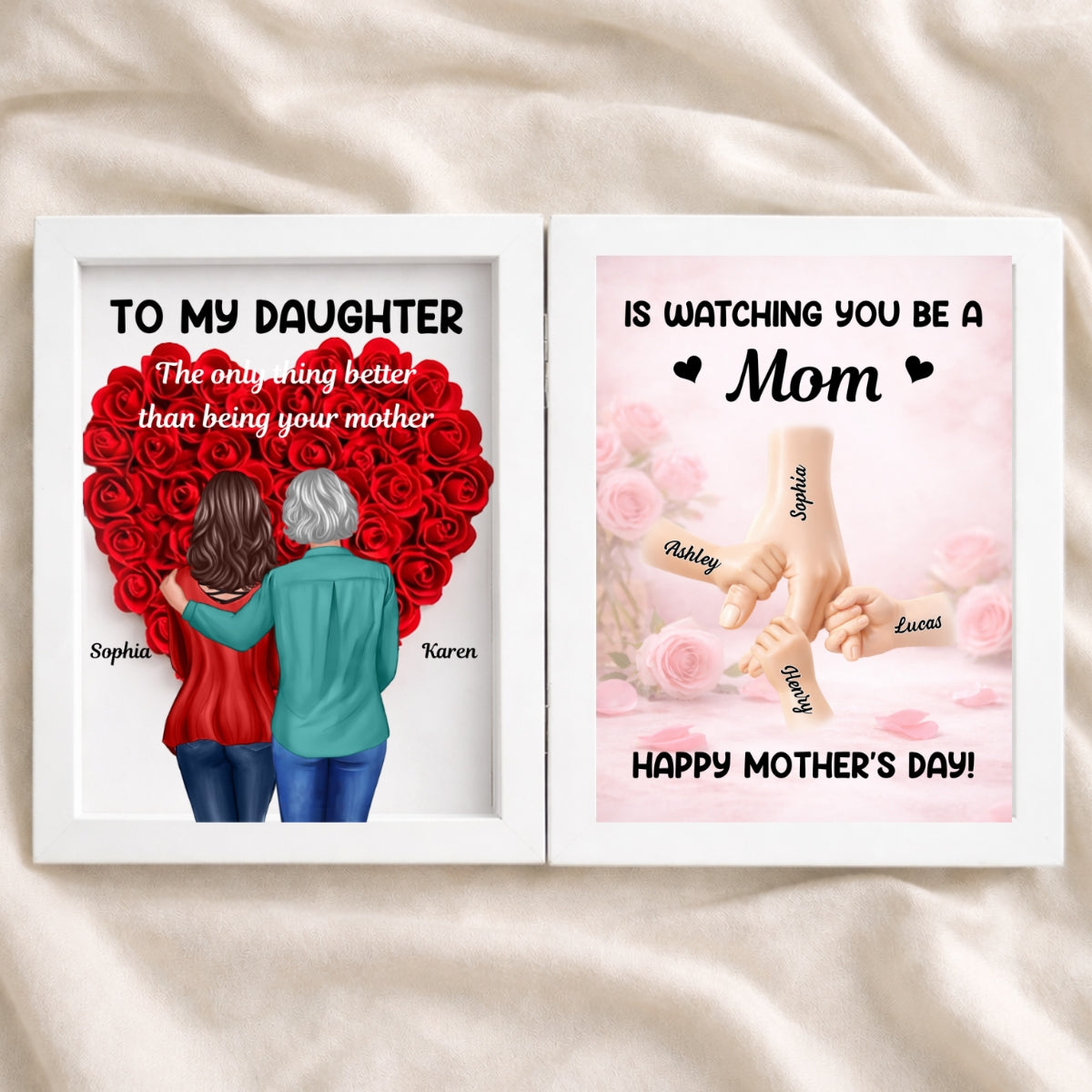 The Only Thing Better Than Being Your Mother - Personalized Flower Shadow Box - Gift For Daughter, Mom