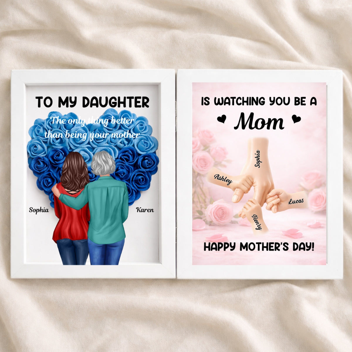 The Only Thing Better Than Being Your Mother - Personalized Flower Shadow Box - Gift For Daughter, Mom