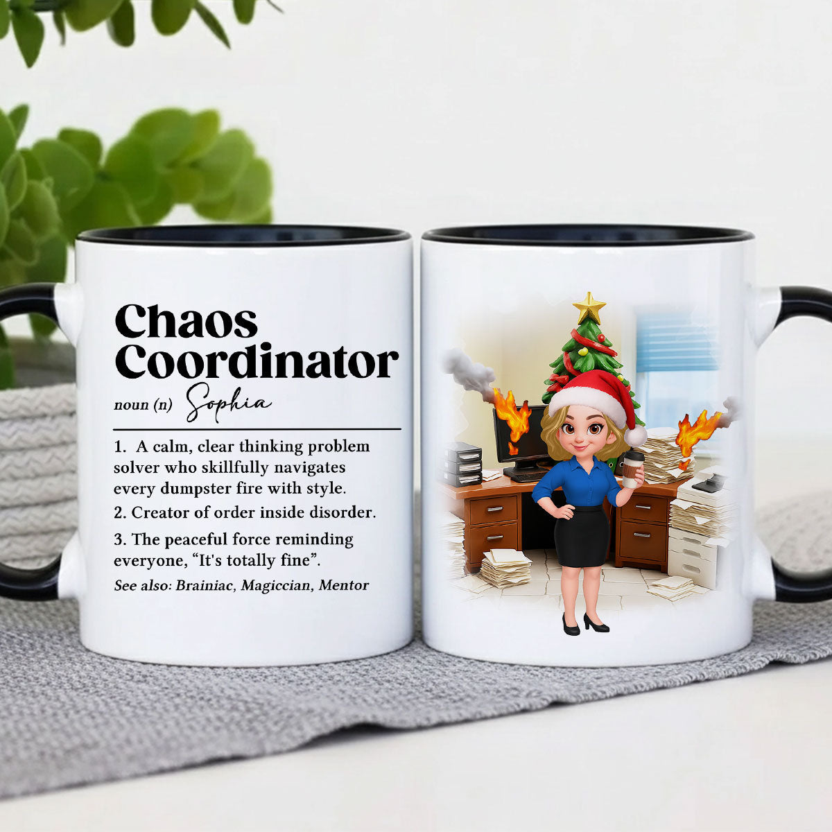 Chaos Coordinator Definition Office Humor - Personalized Mug - Christmas Gift for Coworkers, Husband, Wife, Daughter, Son, Friends