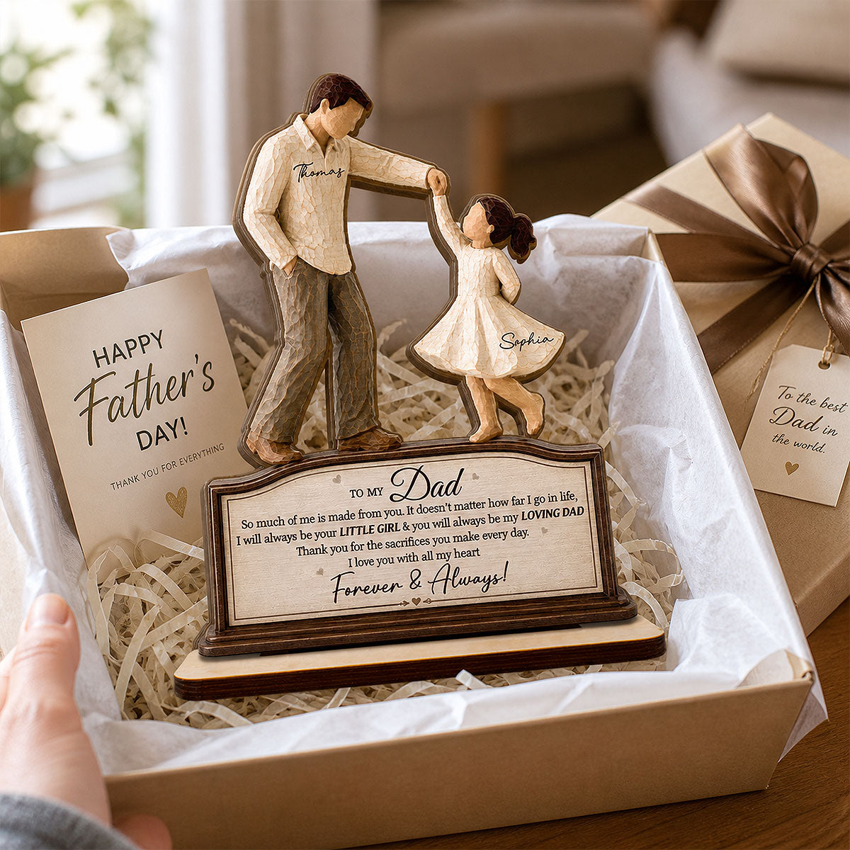 Will Always Be Your Little Girl Father & Daughter Dancing - Personalized 2-Layered Wooden Plaque - Sentimental  Gift From Daughter