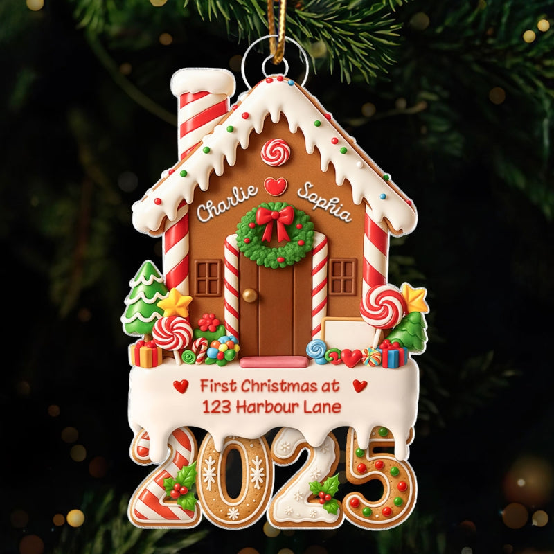 New Home 2025 - Personalized Acrylic Ornament - First Home Keepsake