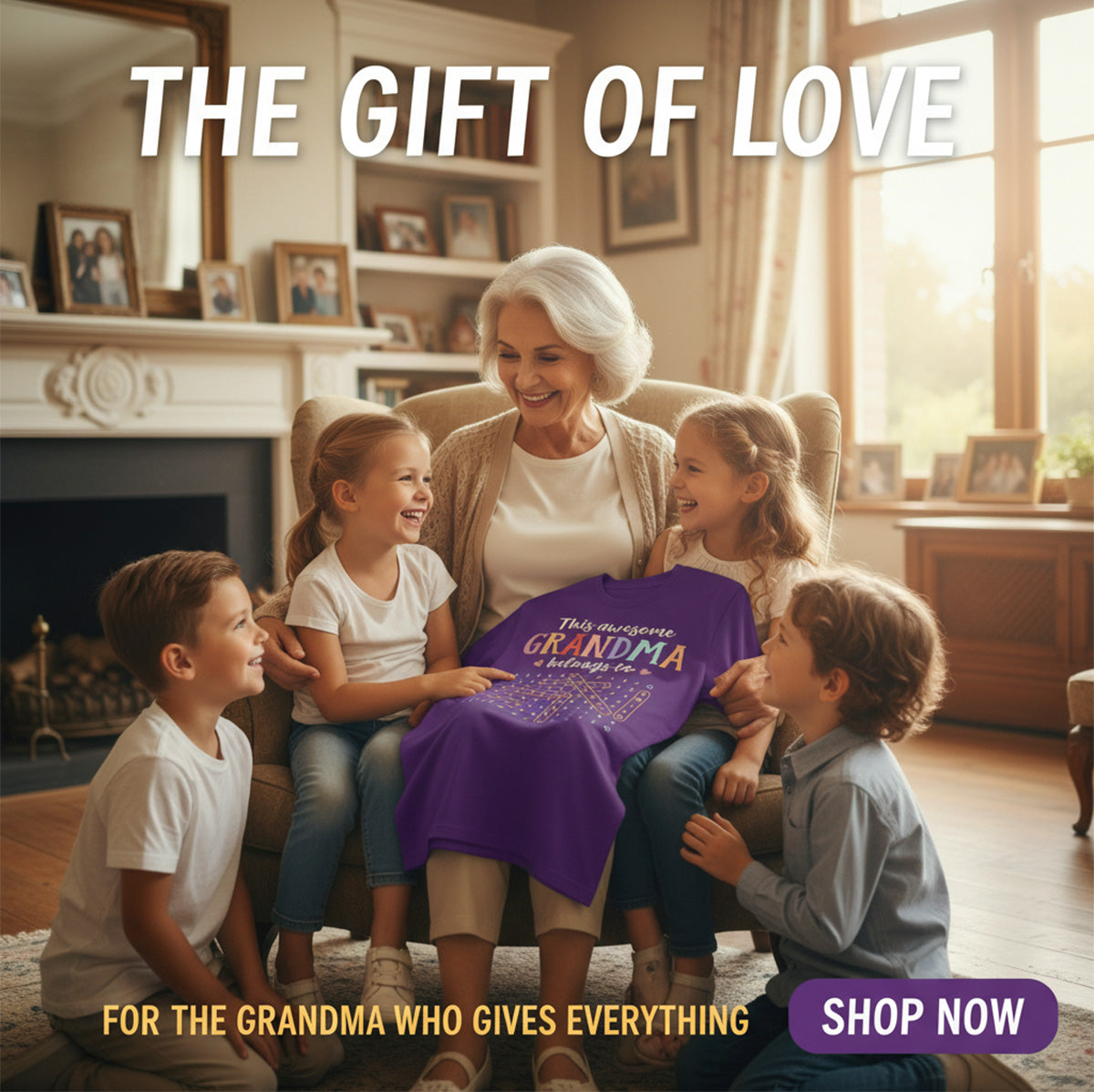 This Awesome Grandma Belongs To Grandkids Name Word Search Puzzle - Personalized Shirt - Mother's Day Gift For Grandma Mom