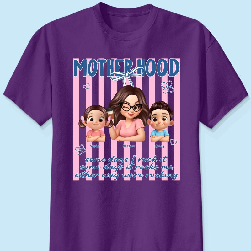Rockin' the Motherhood - Personalized Shirt - Mother's Day Gift for Mom, Wife