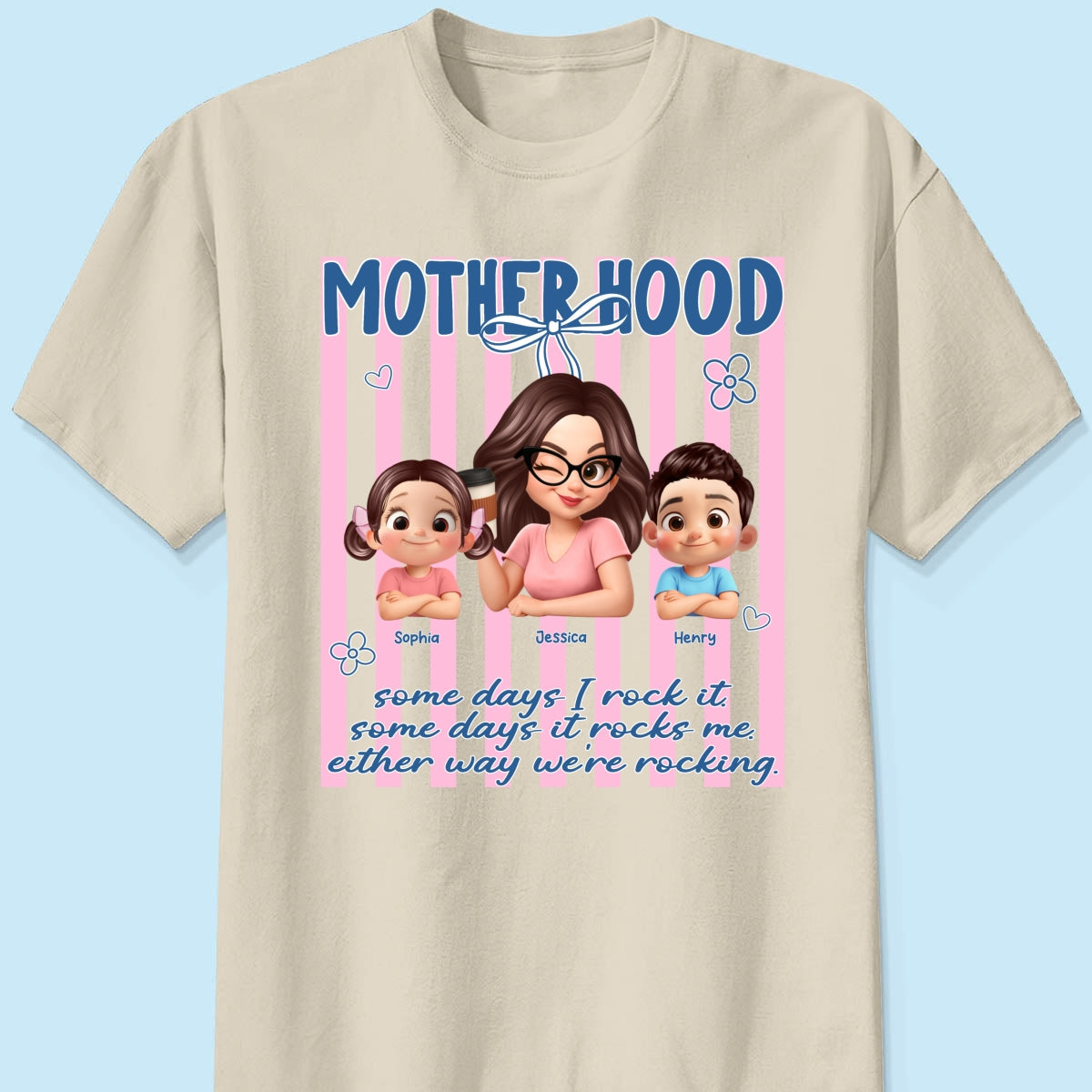 Rockin' the Motherhood - Personalized Shirt - Mother's Day Gift for Mom, Wife