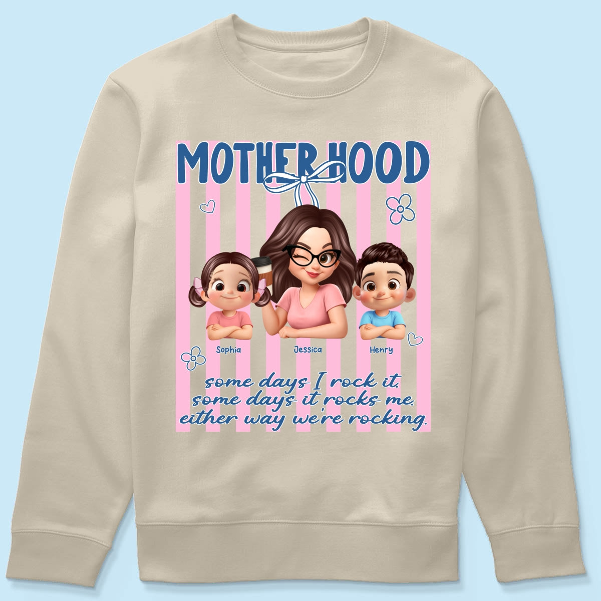 Rockin' the Motherhood - Personalized Shirt - Mother's Day Gift for Mom, Wife