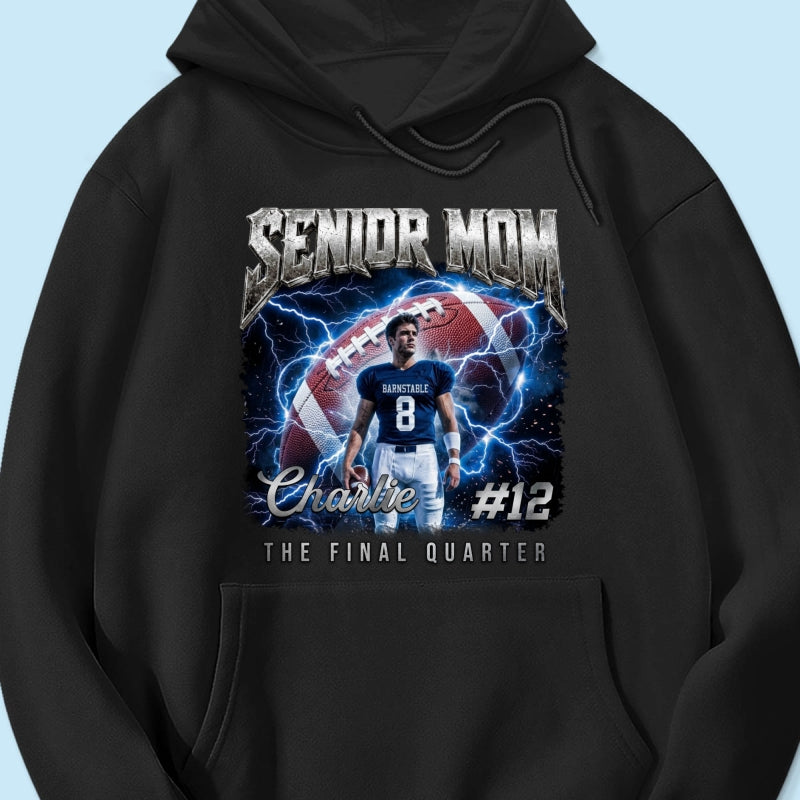 Trending Senior Football Mom Upload Photo - Personalized Shirt - Senior Night, Game Day Gift