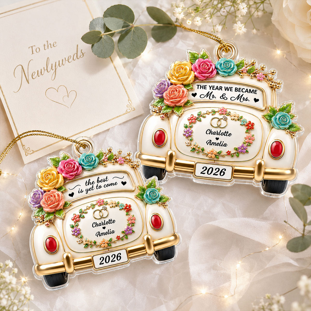The Best Is Yet To Come - Personalized Acrylic Ornament - Wedding Gifts for Couples Newlyweds 2026