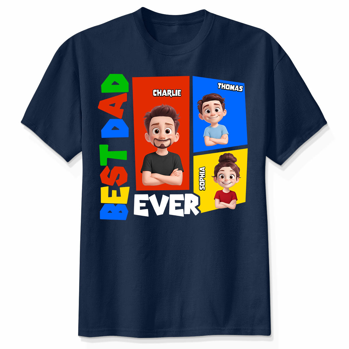Best Dad Ever Arcade Theme - Personalized Shirt - Heartfelt Gift For Dad, Grandpa, Husband