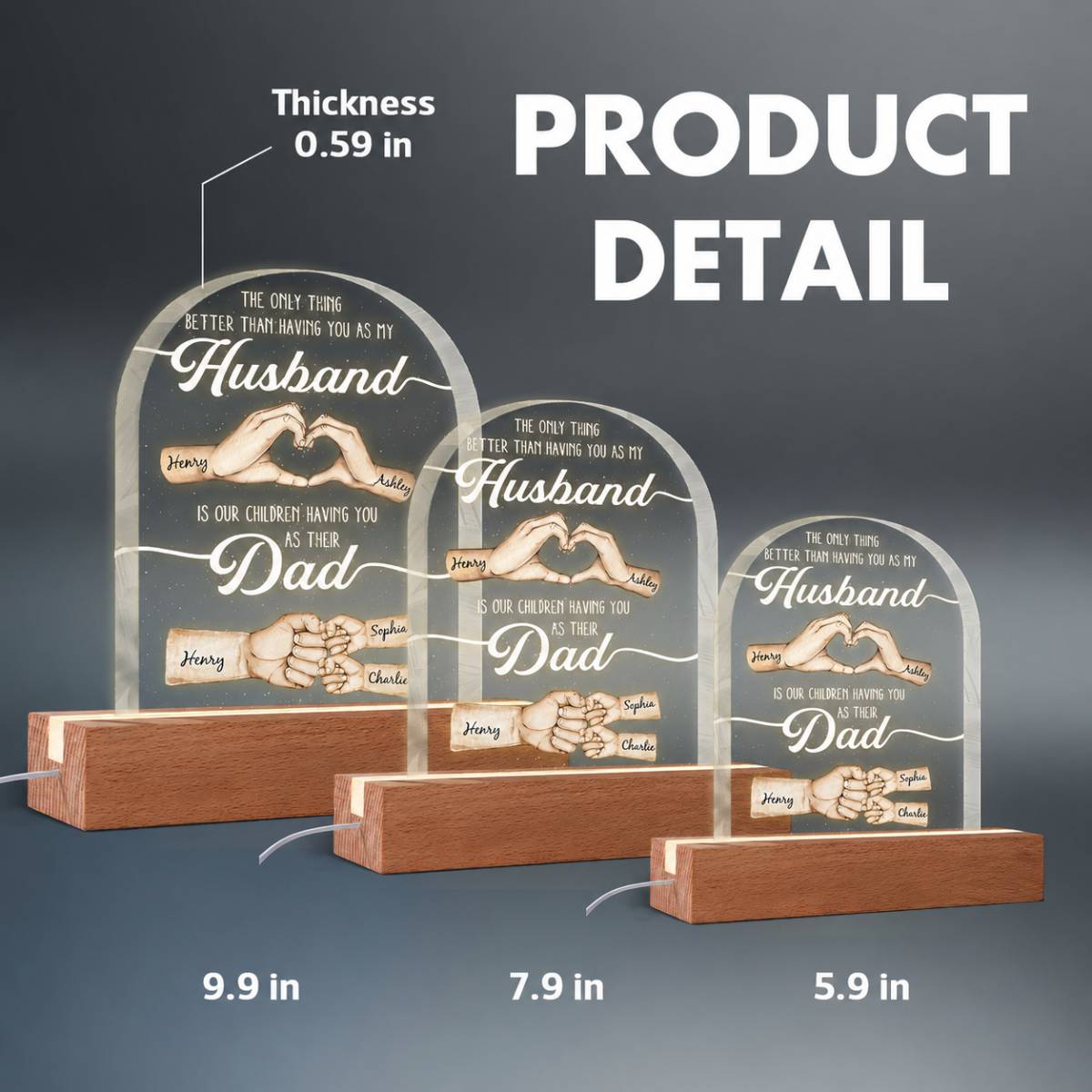 The Only Thing Better Than Having You As Husband - Personalized Acrylic Block LED Night Light - Father's Day Gift For Husband, Dad