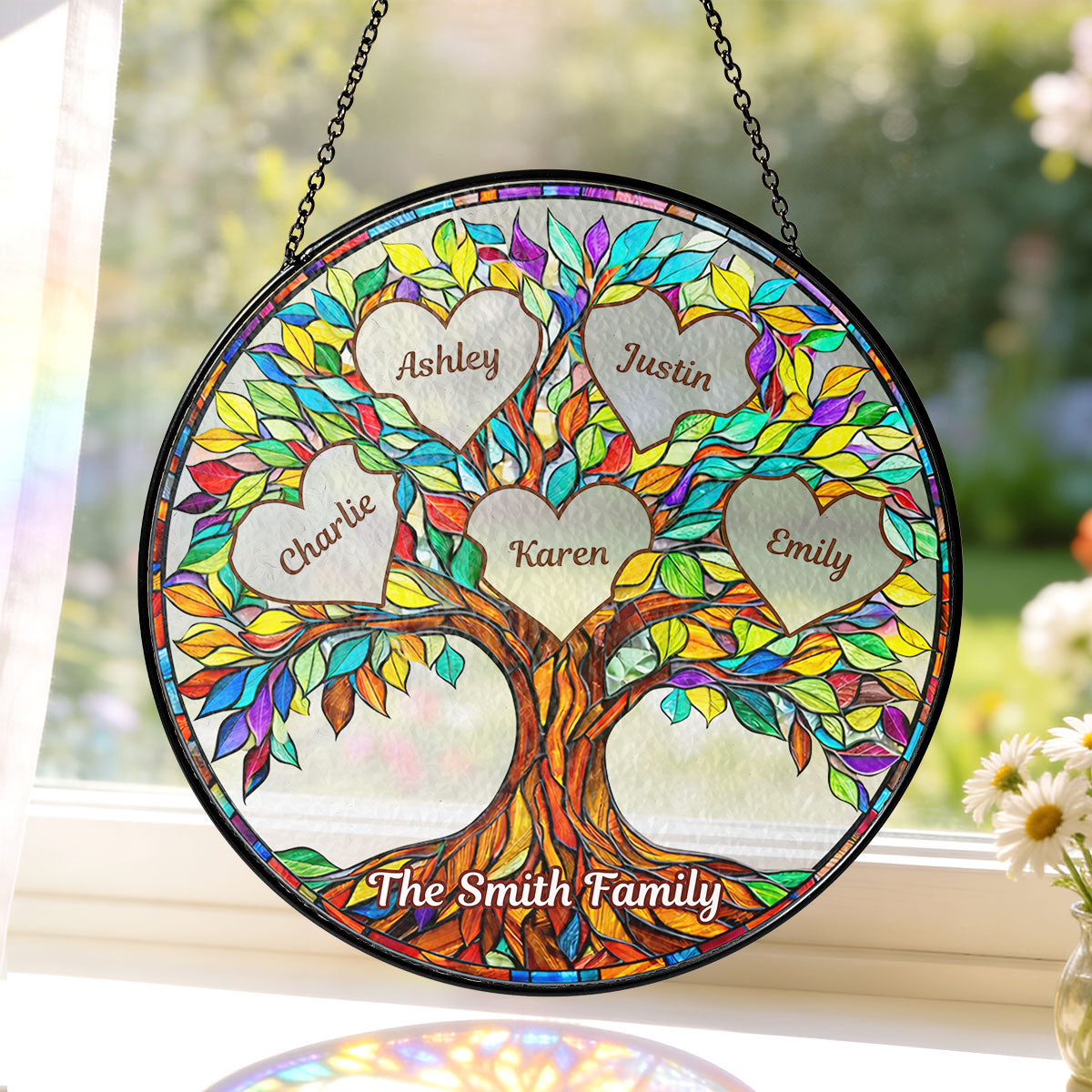 Family Unbreakable Bond Tree of Life - Personalized Suncatcher - Mother's Day Gift for Mom, Wife