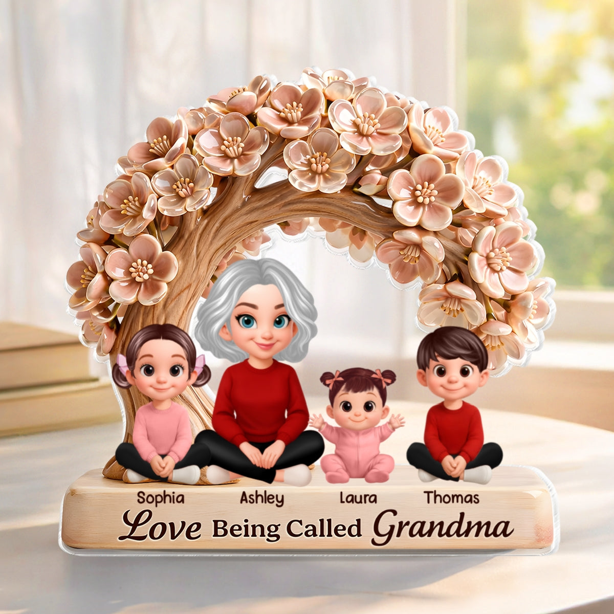Love Being Called Grandma - Personalized Acrylic Block Plaque - Mother's Day Gift for Grandma, Mom, Wife