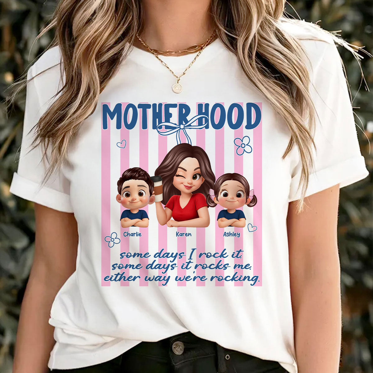 Rockin' the Motherhood - Personalized Shirt - Mother's Day Gift for Mom, Wife