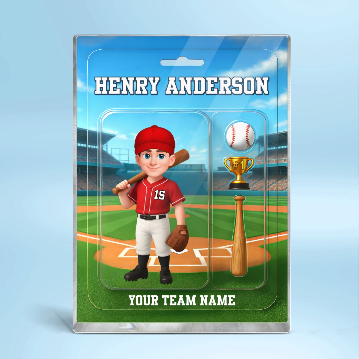 Baseball Player Baseball Things - Personalized Acrylic Block Plaque - Christmas Gift For Baseball Players