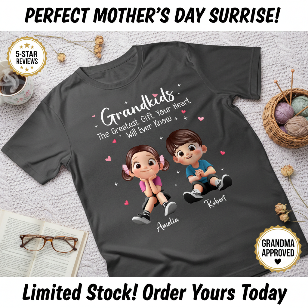 The Greatest Gift You Ever Know Cute Cartoon Kids - Personalized Shirt - Gift For Grandma
