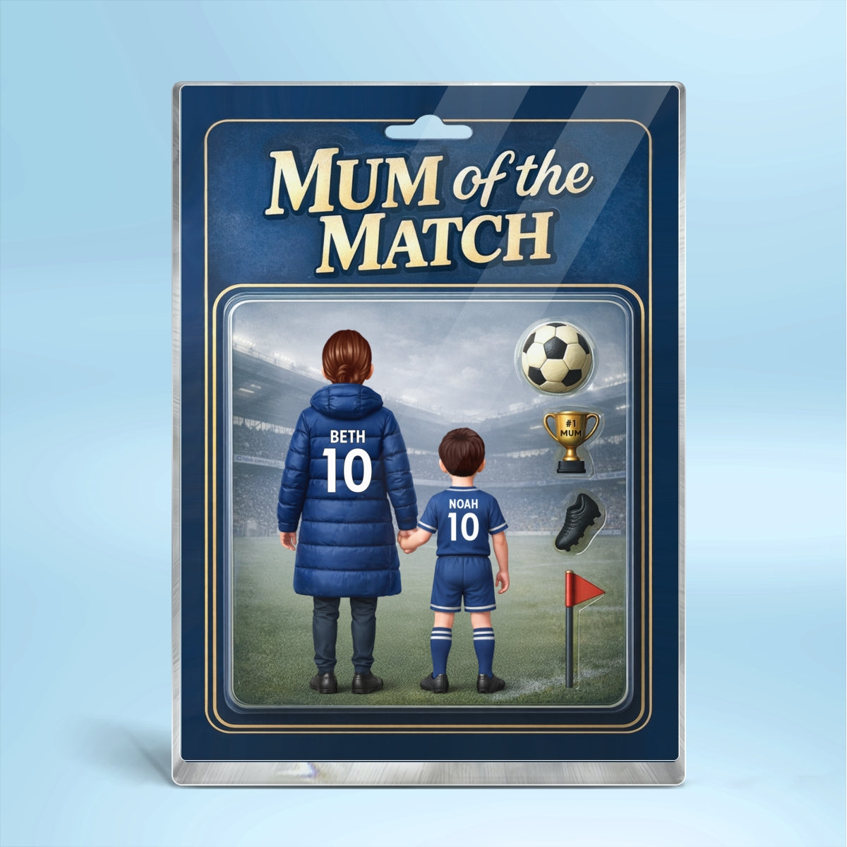 Mum Of The Match - Personalised Acrylic Block Plaque - Gift For Mum