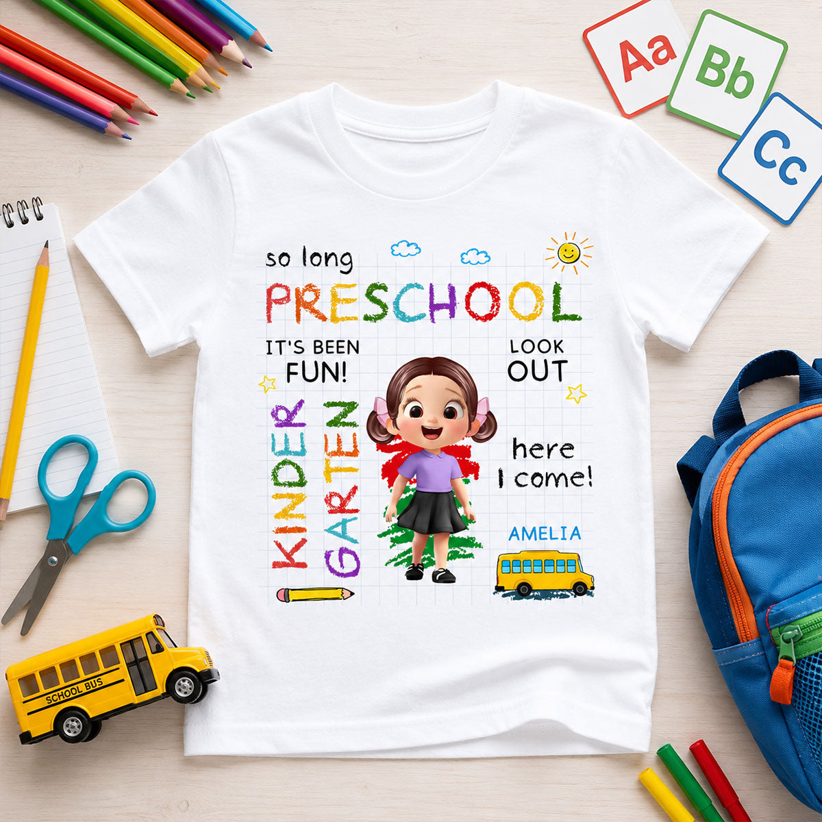 So Long Preschool Look Out Kindergarten - Personalized Shirt - Back To School Gift, Gift For Kids