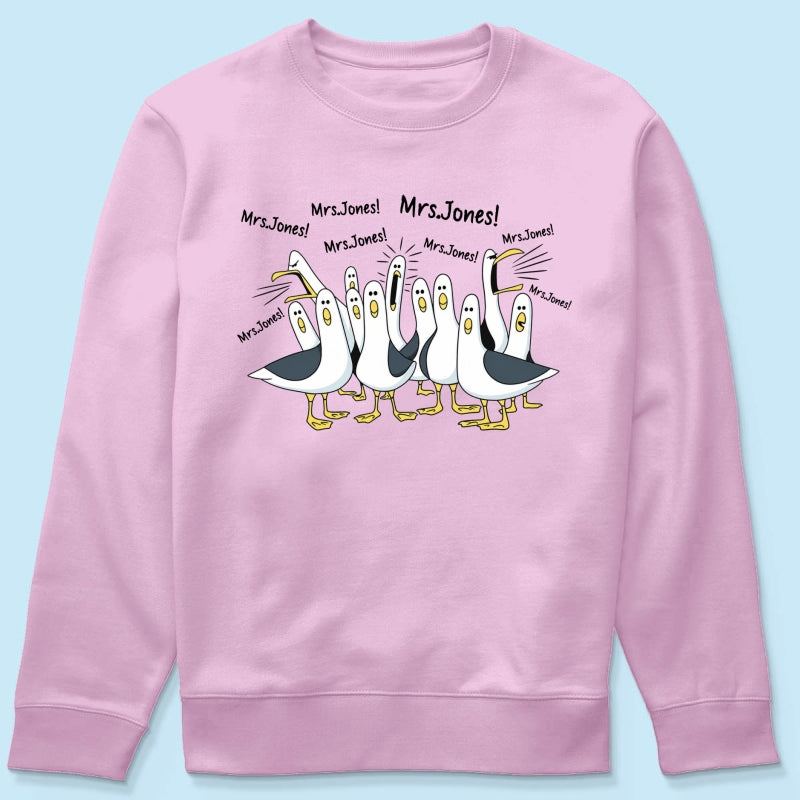 Funny Seagulls Calling Teacher - Personalized Shirt - Funny Gift For Teachers, Appreciation Gift