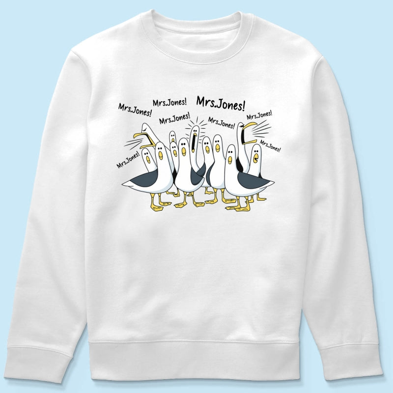 Funny Seagulls Calling Teacher - Personalized Shirt - Funny Gift For Teachers, Appreciation Gift