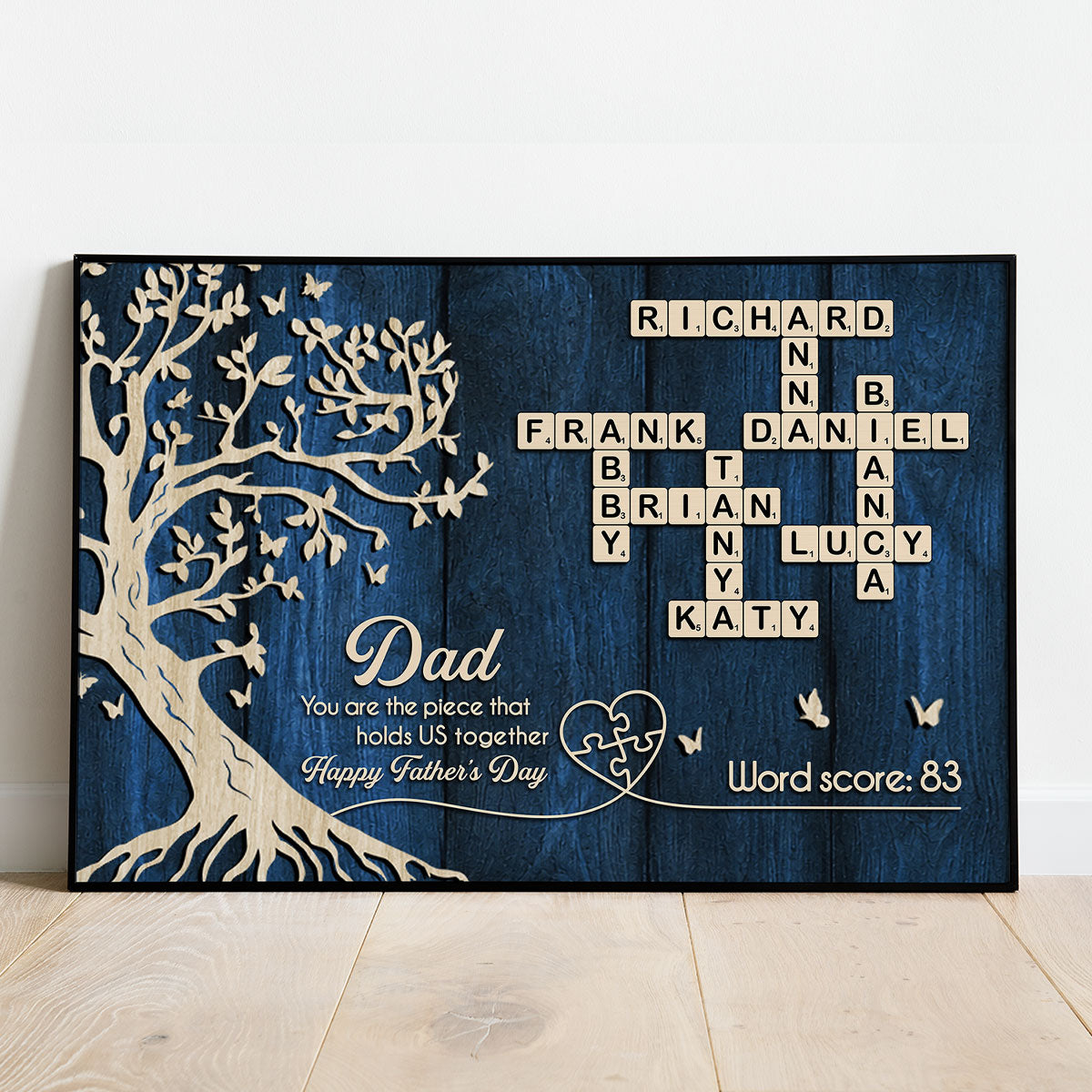 Dad You Are The Piece That Holds Us Together Crossword - Personalized Poster - Father's Day Gift For Dad, Husband