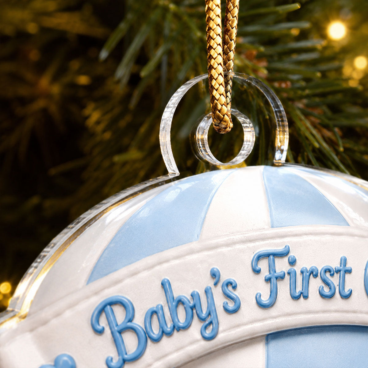 Baby’s First Christmas Hot Air Balloon 2D Flat – Personalized Acrylic Ornament - Christmas Keepsake