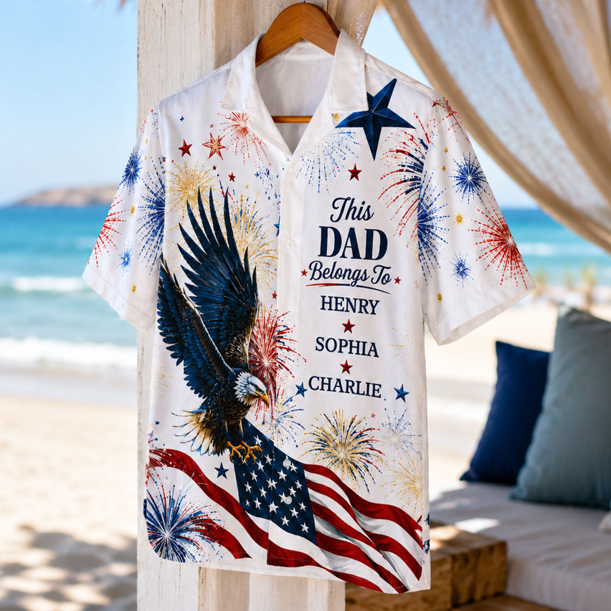 250 Years Of Freedom - Personalized Hawaiian Shirt - 4th July Gift For Men, Grandpas, Dads, Husband