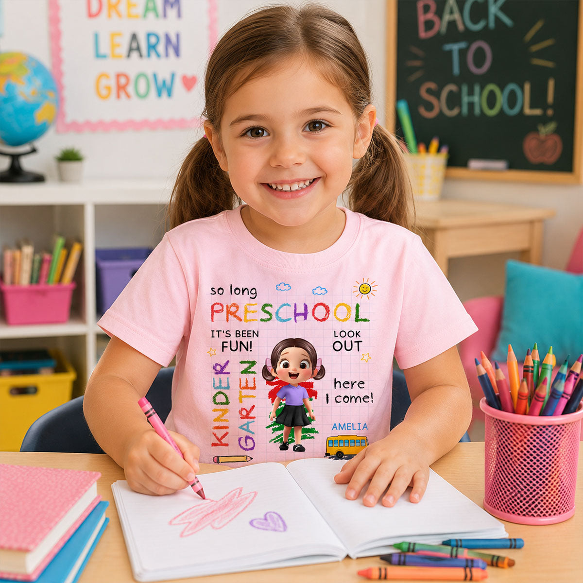 So Long Preschool Look Out Kindergarten - Personalized Shirt - Back To School Gift, Gift For Kids