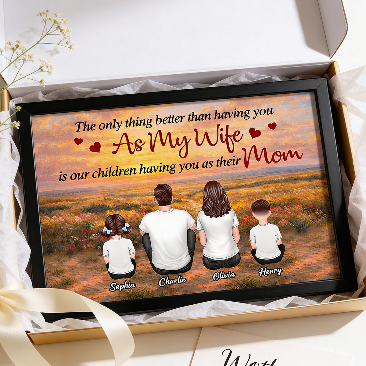 Sunset Fields The Only Thing Better Than Being My Wife - Personalized Poster - Mother's Day Gift For Mom, Wife