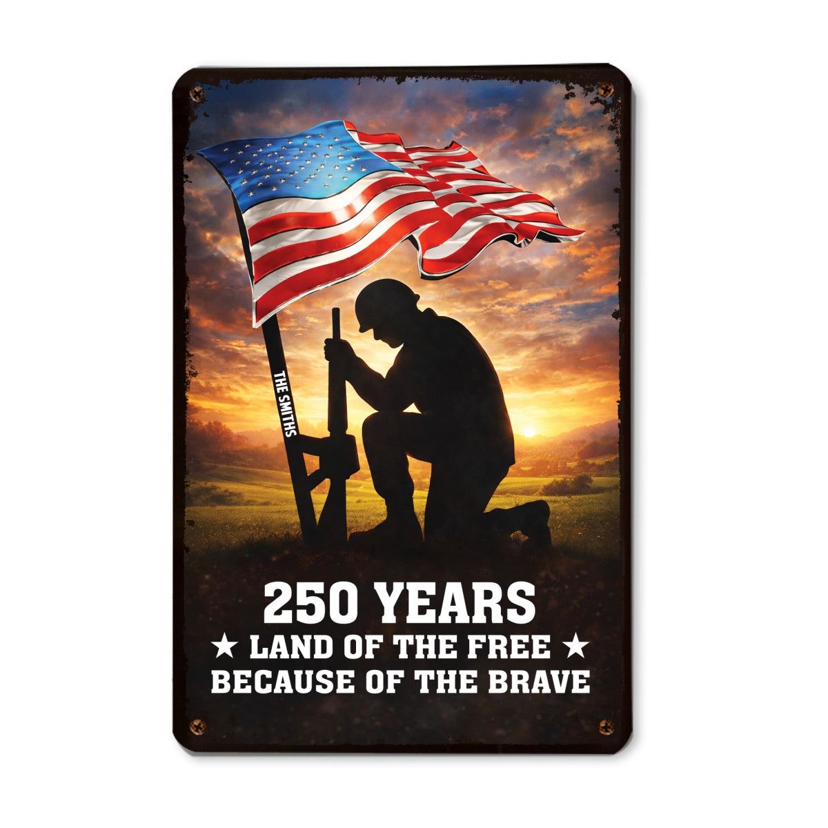 250 Years Of Defending Liberty - Personalized Metal Sign - America 250th Anniversary, Personalized Gifts For Family