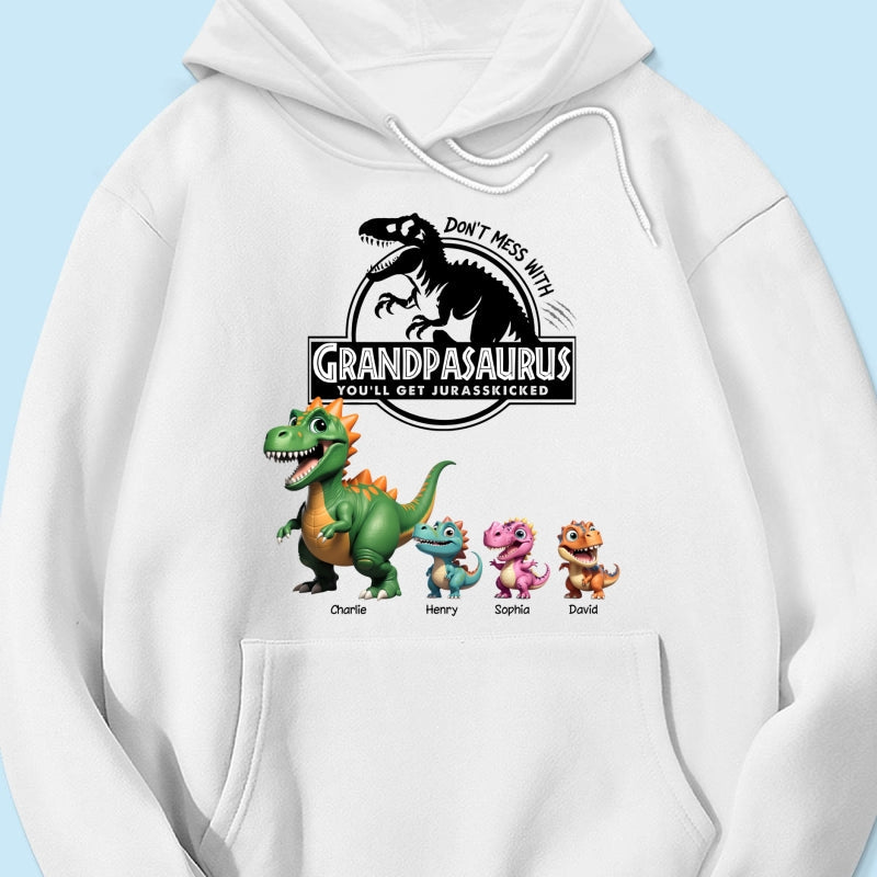 Don't Mess With Grandpasaurus - Personalized Shirt - Father's Day Gift For Grandpa, Dad, Husband