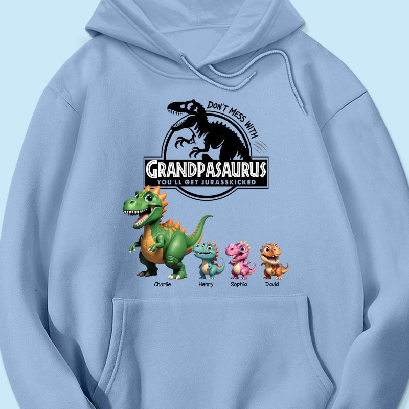 Don't Mess With Grandpasaurus - Personalized Shirt - Father's Day Gift For Grandpa, Dad, Husband