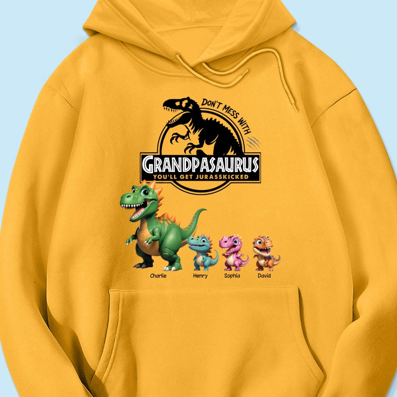 Don't Mess With Grandpasaurus - Personalized Shirt - Father's Day Gift For Grandpa, Dad, Husband