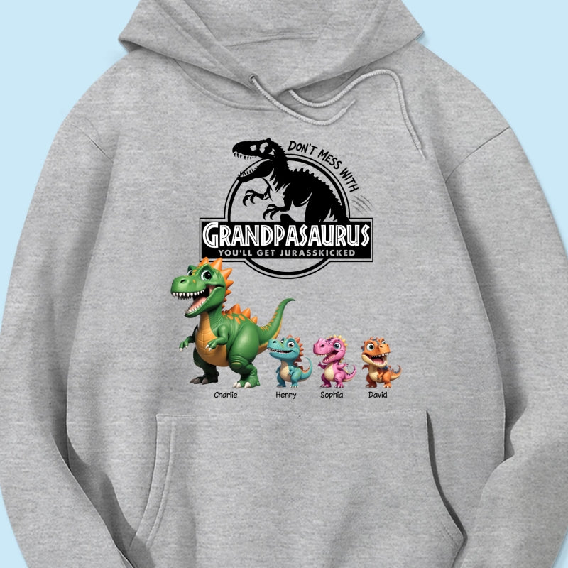 Don't Mess With Grandpasaurus - Personalized Shirt - Father's Day Gift For Grandpa, Dad, Husband