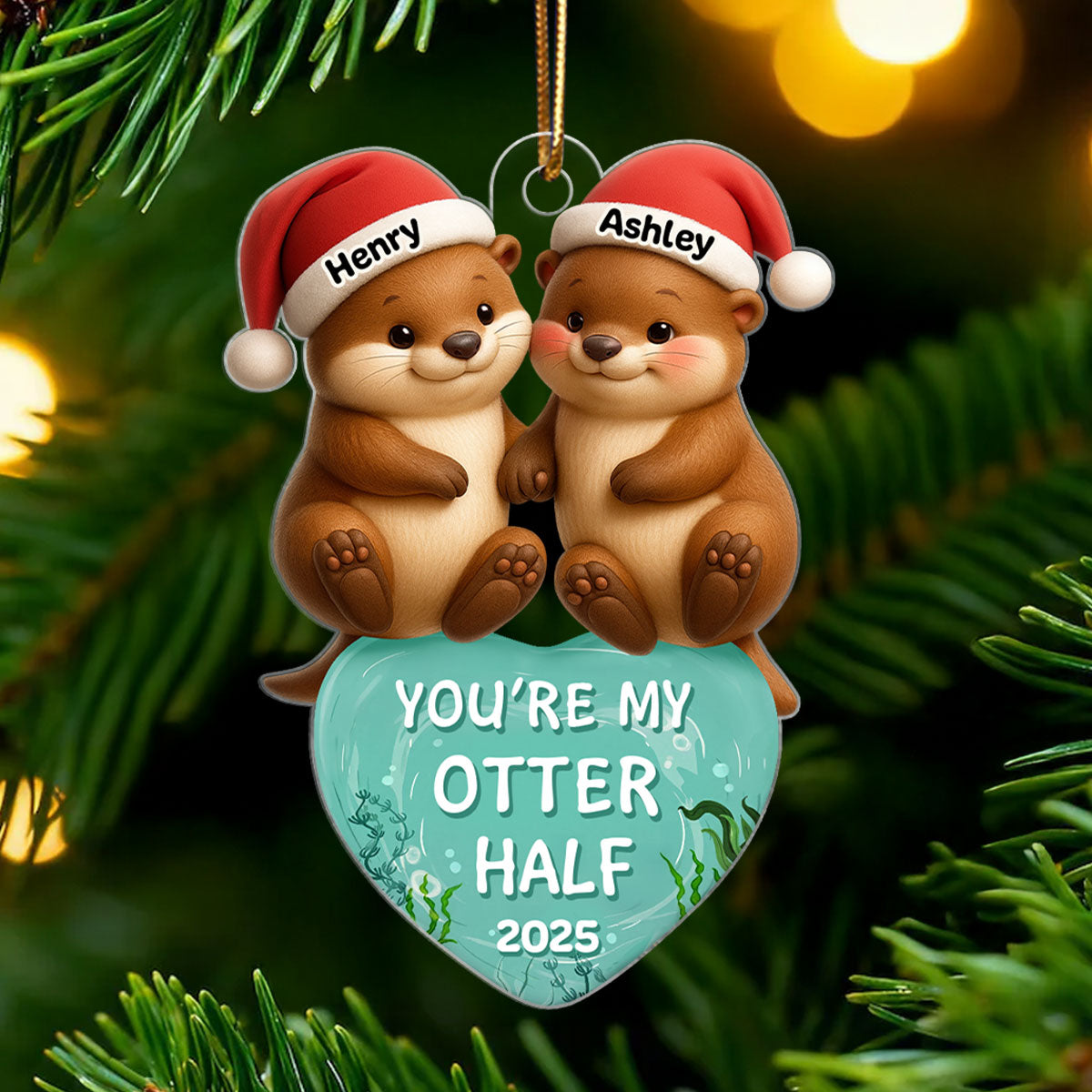 You’re My Otter Half - Personalized Acrylic Ornament - Christmas Gift for Couple