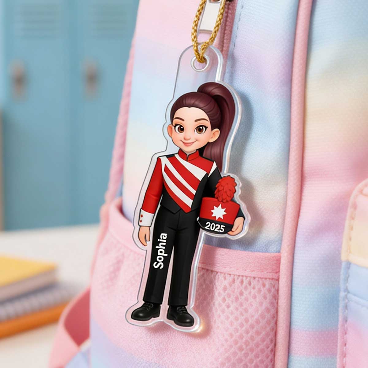 3D Effect Marching Band - Personalized Acrylic Ornament - Gift For Granddaughter, Grandson