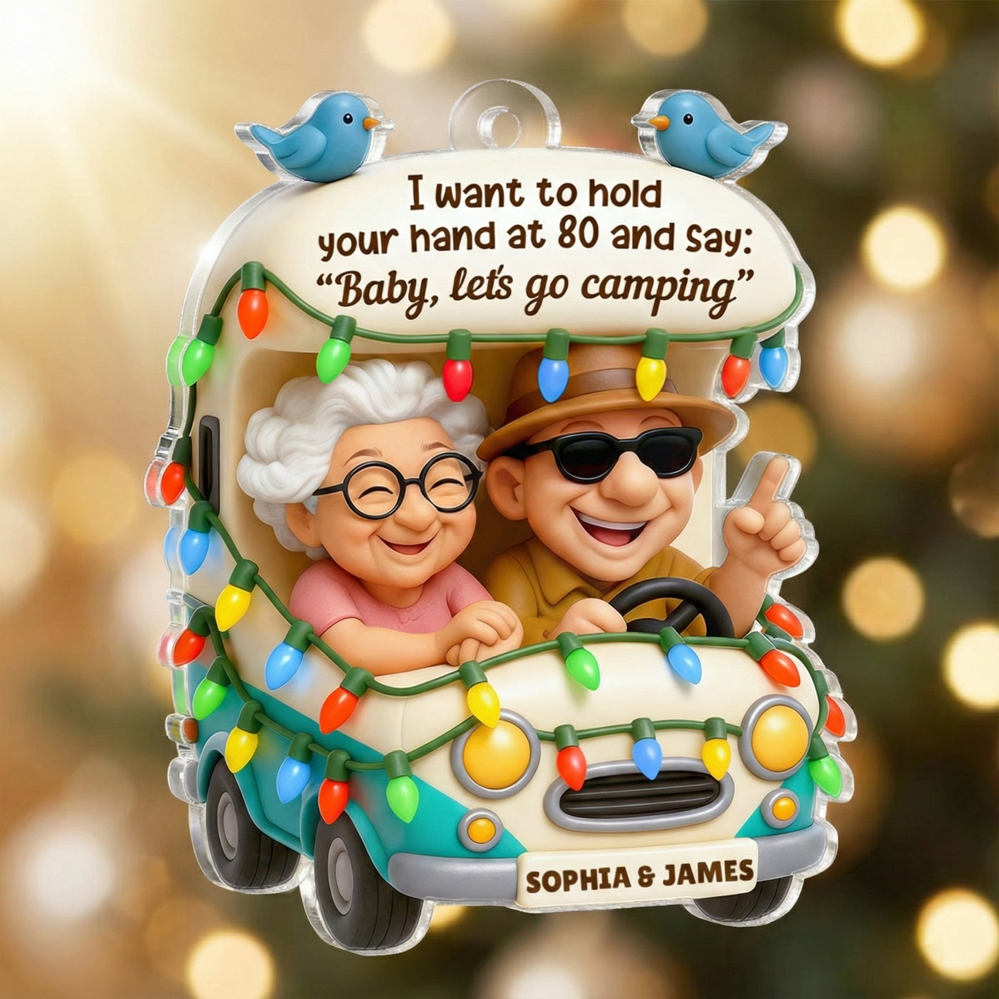 Baby Let's Enjoy Life Together - Personalized Acrylic Ornament - Heartwarming Gift For Him, For Her, For Couple