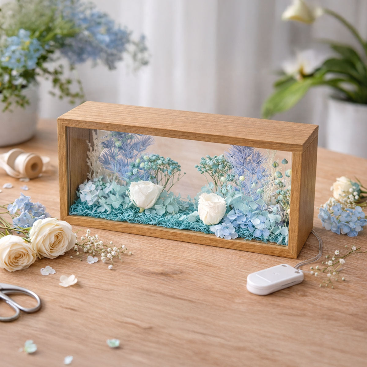 Class Of Year Senior Custom Photo - Personalized DIY Flower Shadow Box LED Night Light - Graduation Gift For Graduates, Daughter