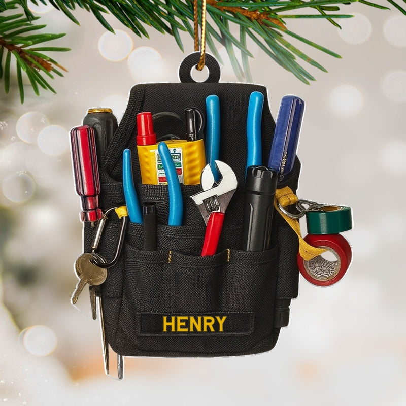 Tools of a True Craftsman – Personalized Acrylic Ornament – Perfect Gift for Skilled Electrician, Lineman