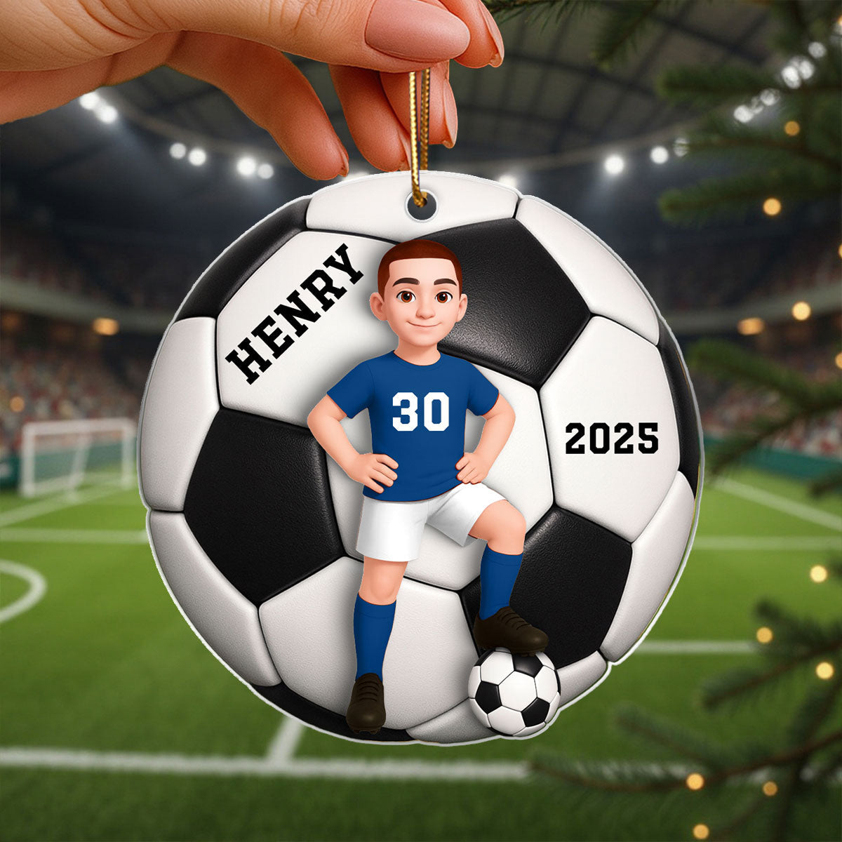 3D Effect Sport Boy Girl - Personalized Acrylic Ornament - Christmas Gift For Daughter For Son
