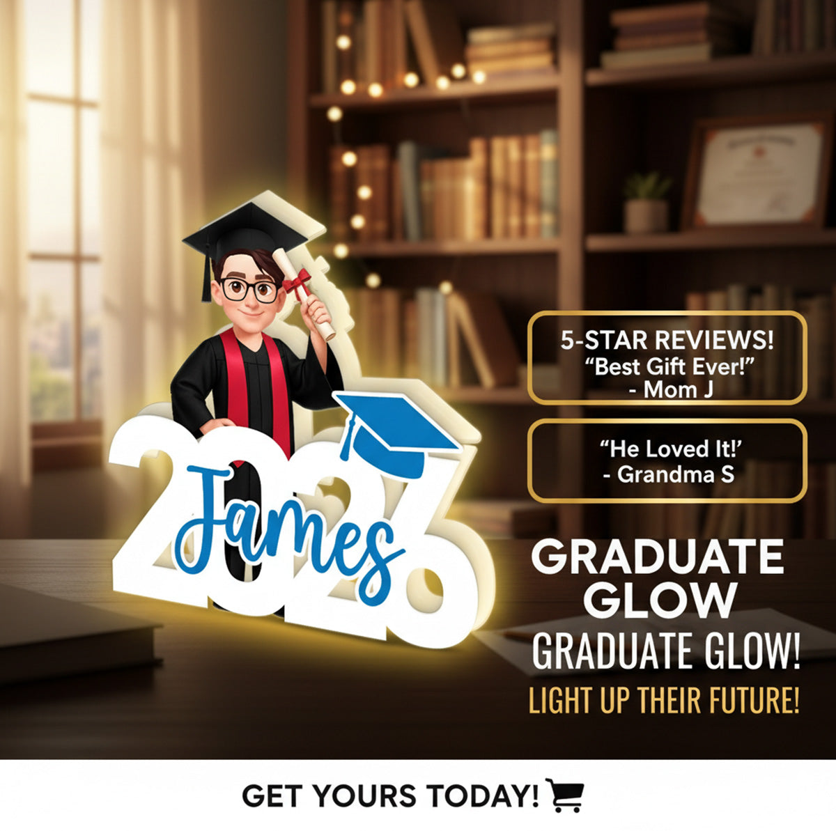 Class Of Graduation Senior - Personalized Light Box - Gift For Graduation Day, Graduation Gift, Keepsake