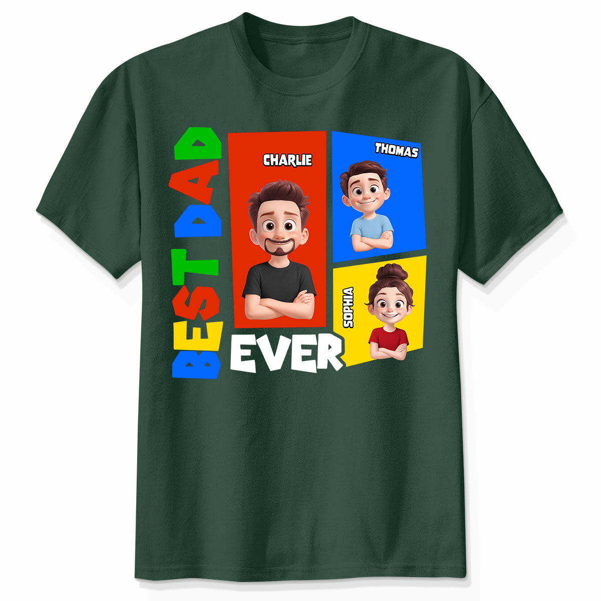 Best Dad Ever Arcade Theme - Personalized Shirt - Heartfelt Gift For Dad, Grandpa, Husband