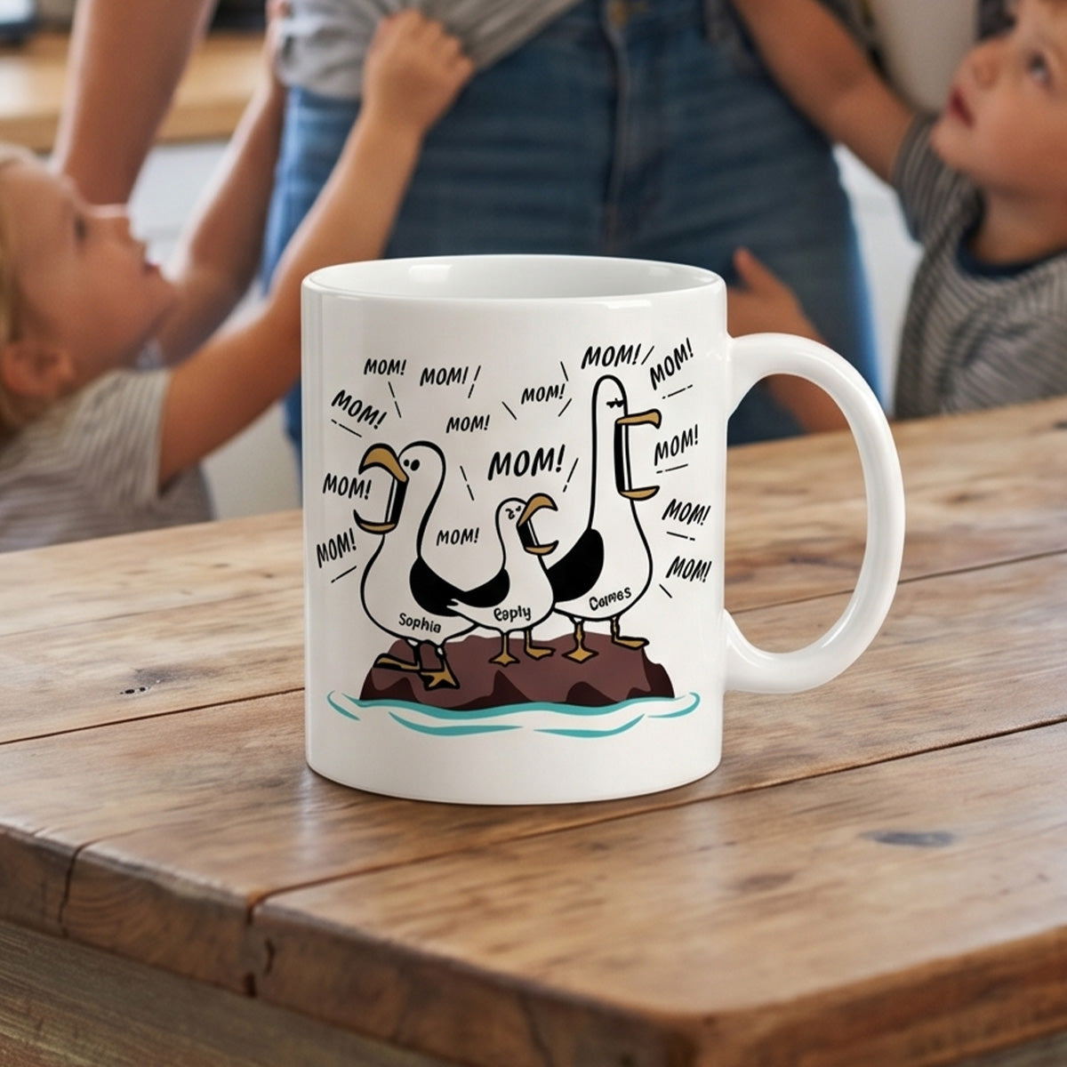 Silence Is Golden Unless You Have Kids Seagull Mom Mom Mom - Personalized Mug - Funny Mother's Day Gift For Mom