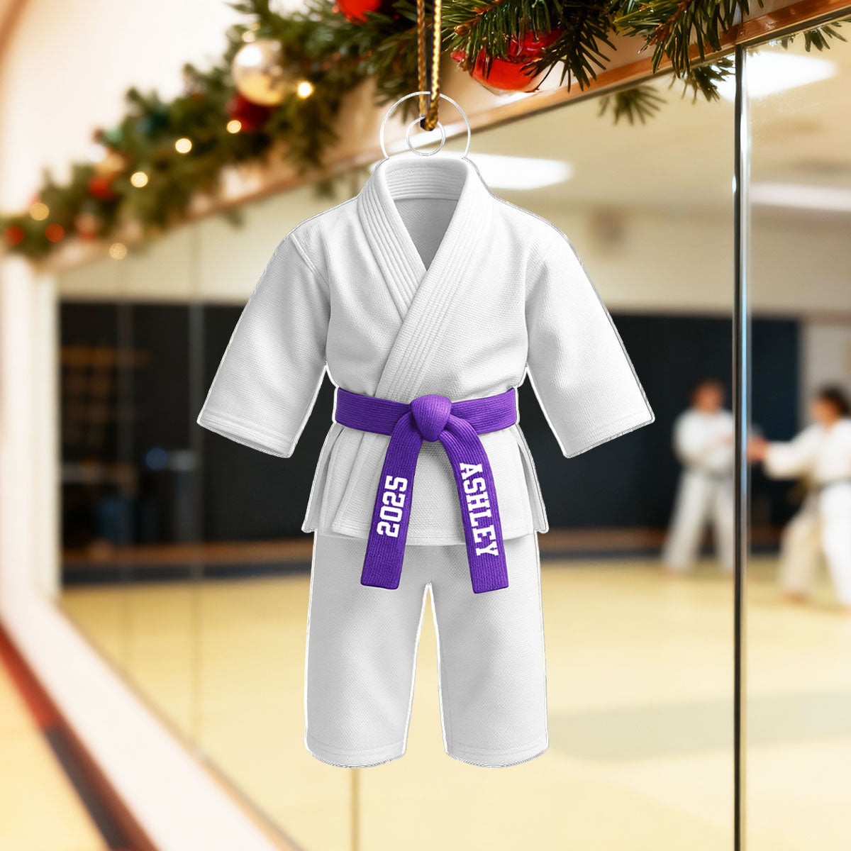 3D Effect Karate Uniform Martial Arts - Personalized Acrylic Ornament - Unique Christmas Gift For Son, Daughter, Grandson, Granddaughter