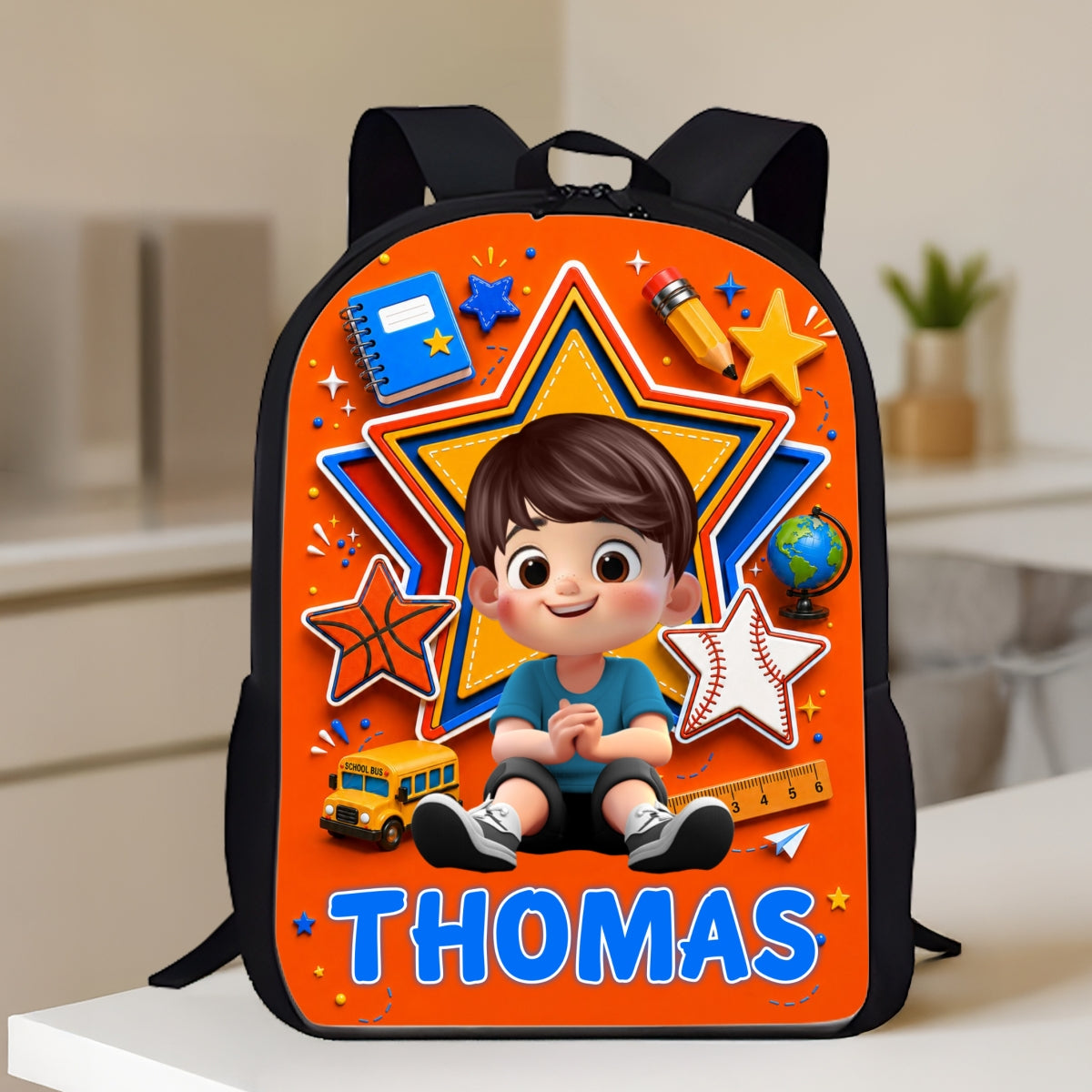Cute Little Boy Custom Grade - Personalized Backpack - Back To School Gift For Kids, Sons, Grandson
