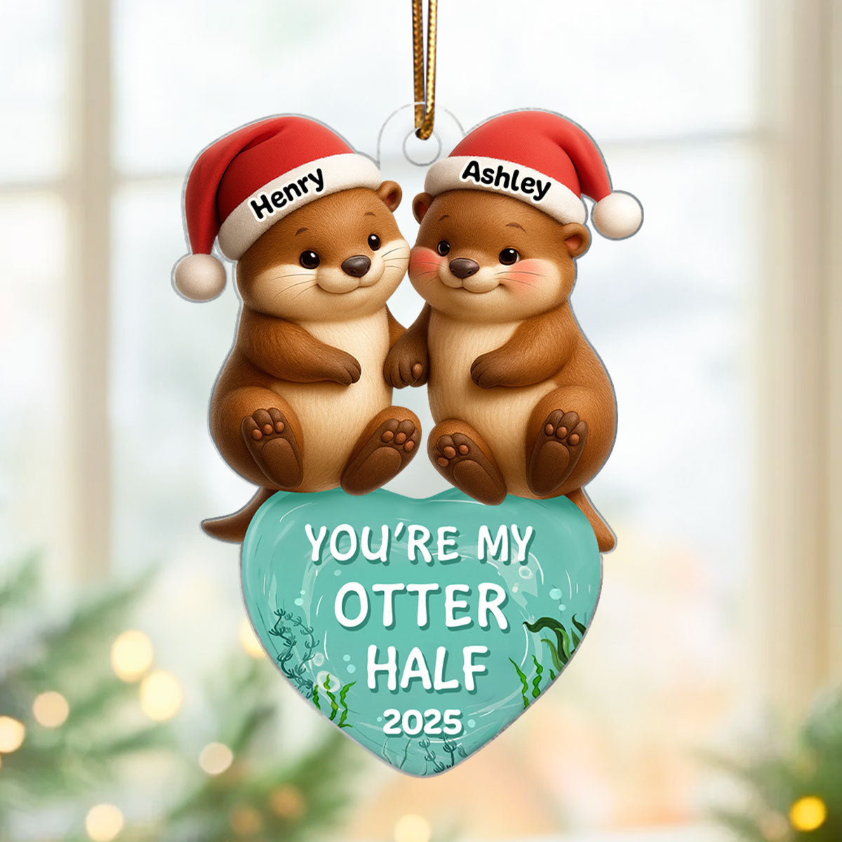 You’re My Otter Half - Personalized Acrylic Ornament - Christmas Gift for Couple