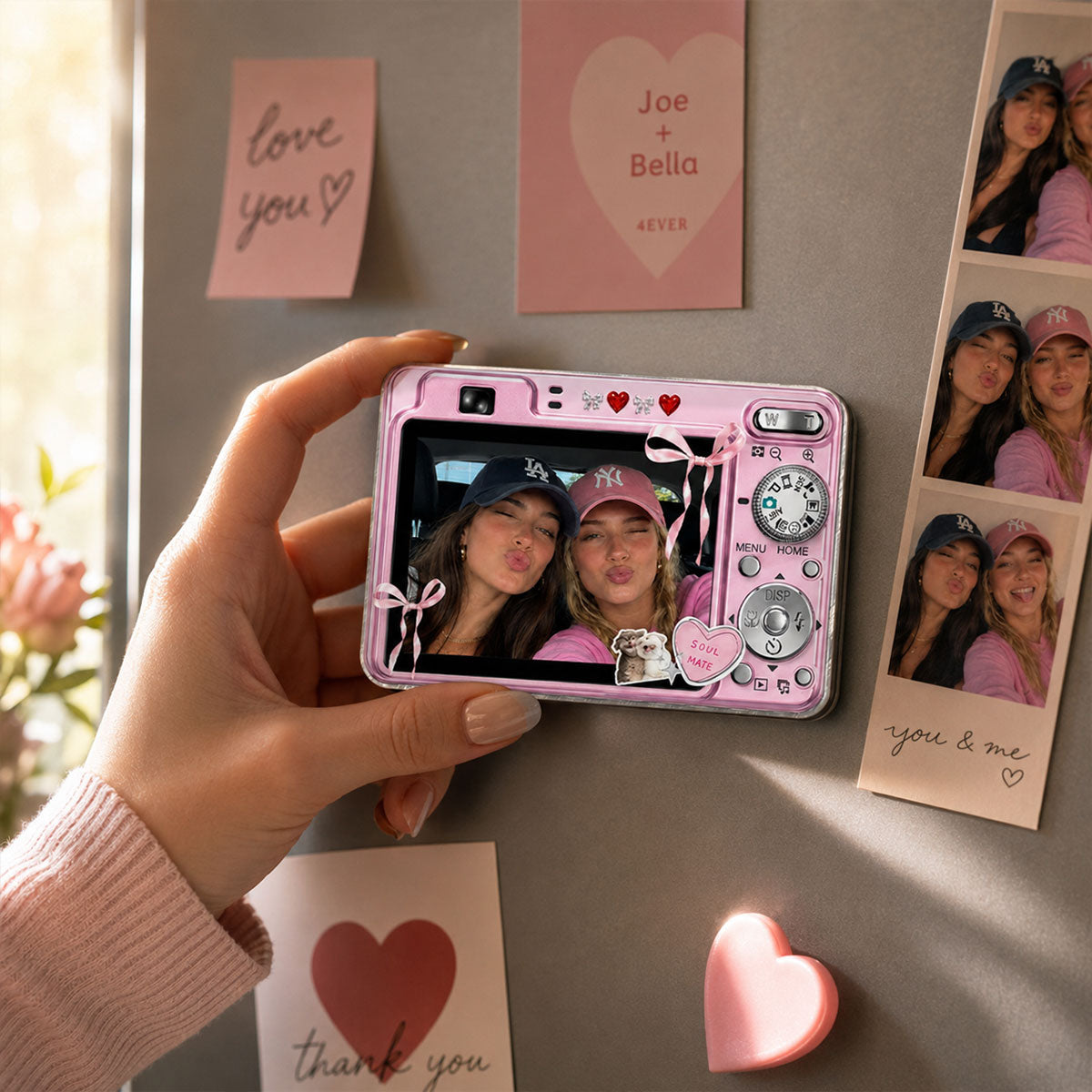 Besties Y2K Digital Camera Photo Uploaded - Personalized Acrylic Magnet