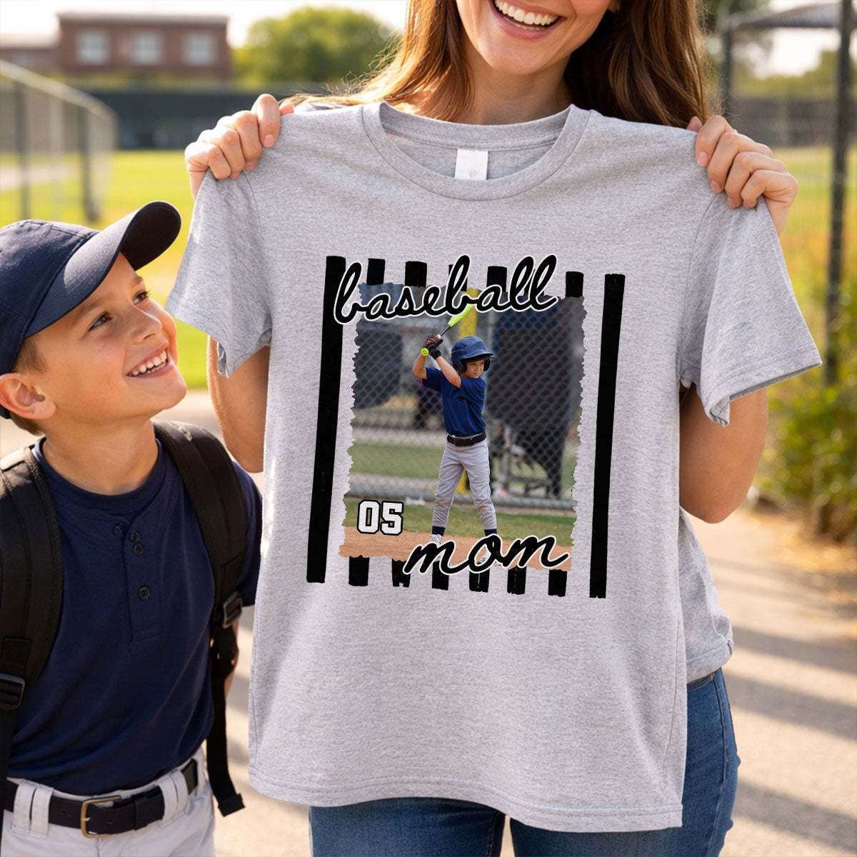 Baseball Mom Photo - Personalized Shirt - Mother's Day Gift for Mom, Wife